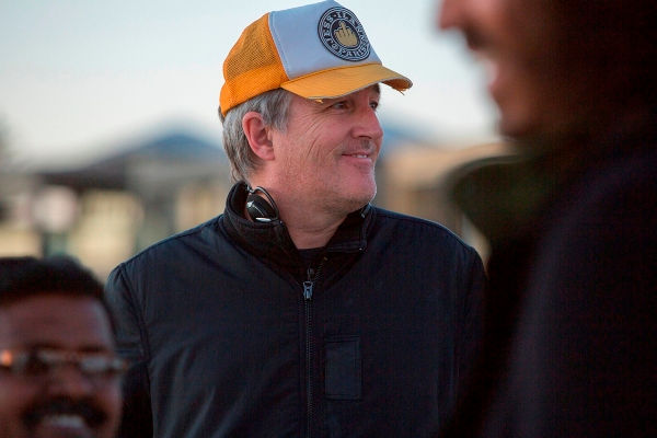 Luke Davies on the set of "Lion."
