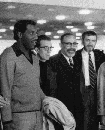 Otis Redding, Jim Stewart, Jerry Wexler and Tom Dowd.