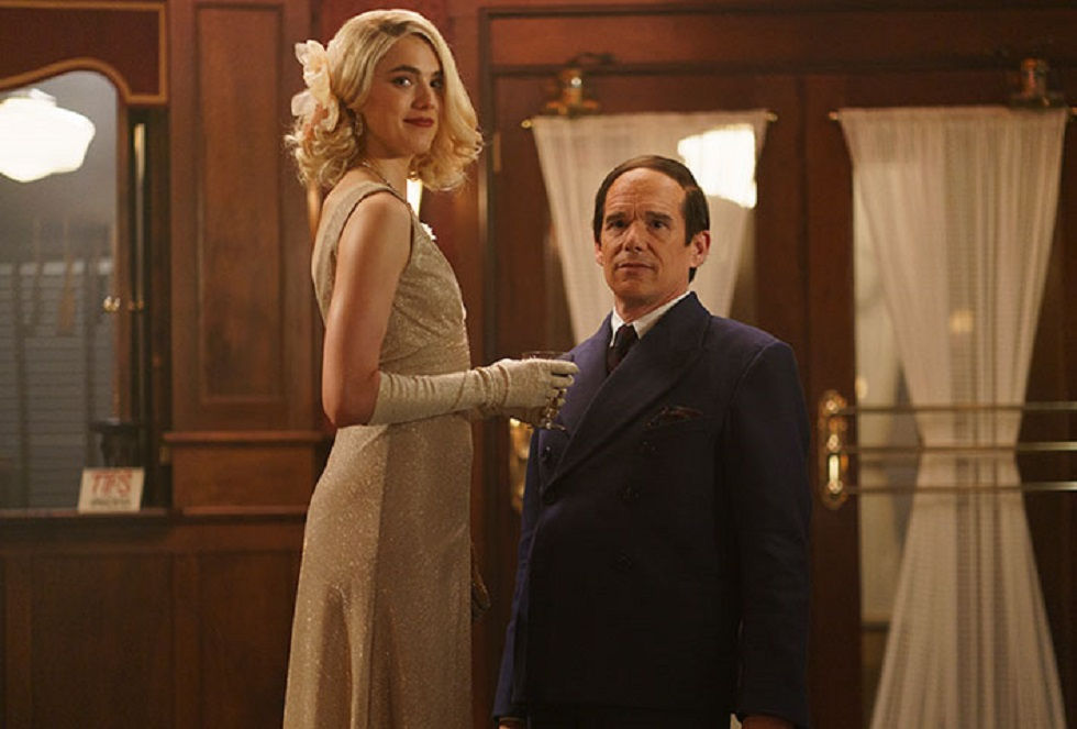 Margaret Qualley and Ethan Hawke in "Blue Moon."