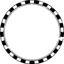 Black and White Striped Circle