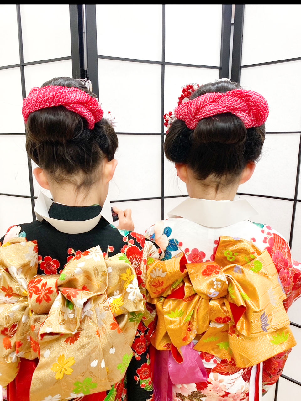 7歳日本髪双子様 LaLa振袖館