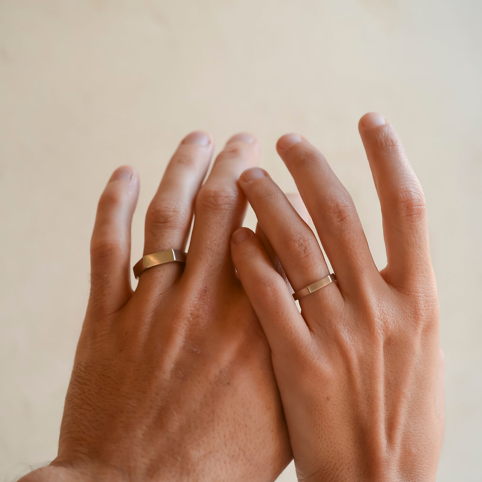 Thumbnail: Pentagon Wedding Rings