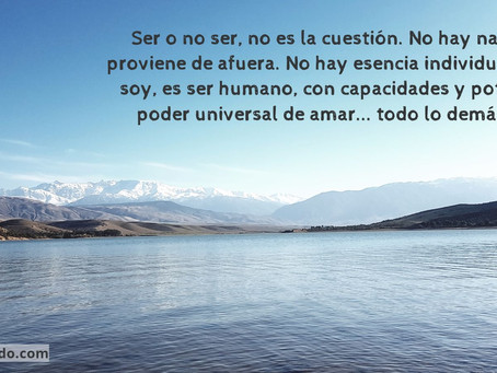 SER O NO SER, ESA NO ES LA CUESTIÓN