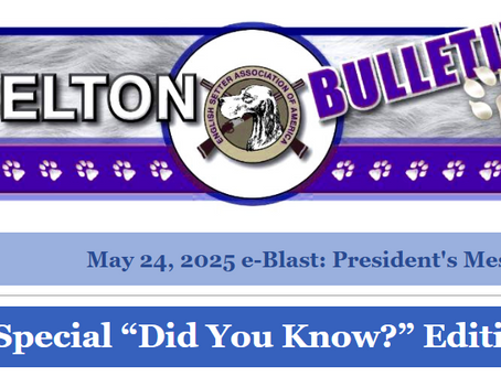 eBlast message from ESAA President - May 2025