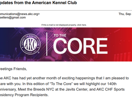 AKC September Newsletter