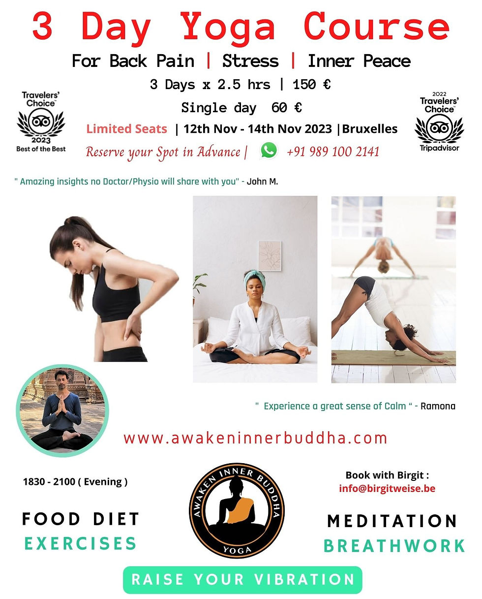 Raise Your Vibration with Yoga for Pain, Stress, Inner Peace - Bruxelles