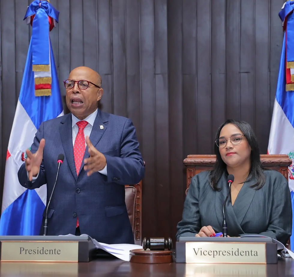 Alfredo Pacheco y Dharuely D´Aza, presidente y vicepresidente Cámara Diputados. (Foto: fuente externa)