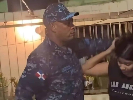 Apresan al coronel Fausto Madé captado en un video mientras agrede a una mujer en Los Mina