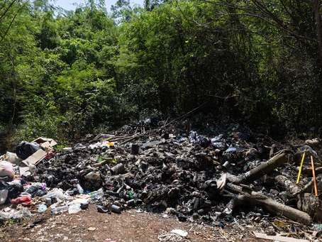 Lanzan basura en terrenos privados en las orillas de la Autovía del Este
