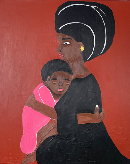 50x61 peinture acrylic sur toile de lin