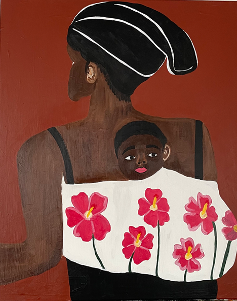 81x60  peinture acrylic sur toile de coton