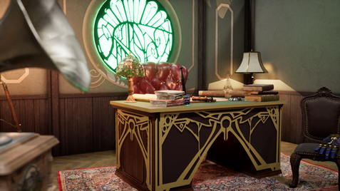 3D Konzeption des Messestandes von Silcos Office aus der Netflix Serie Arcane