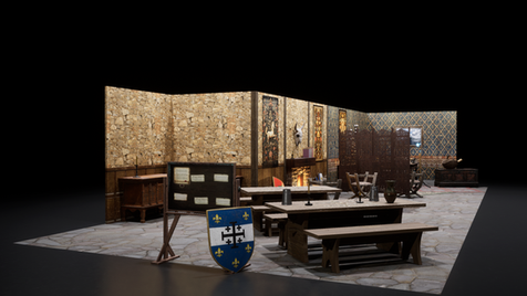 3D Konzeption des Messestandes von dem Spiel The Witcher