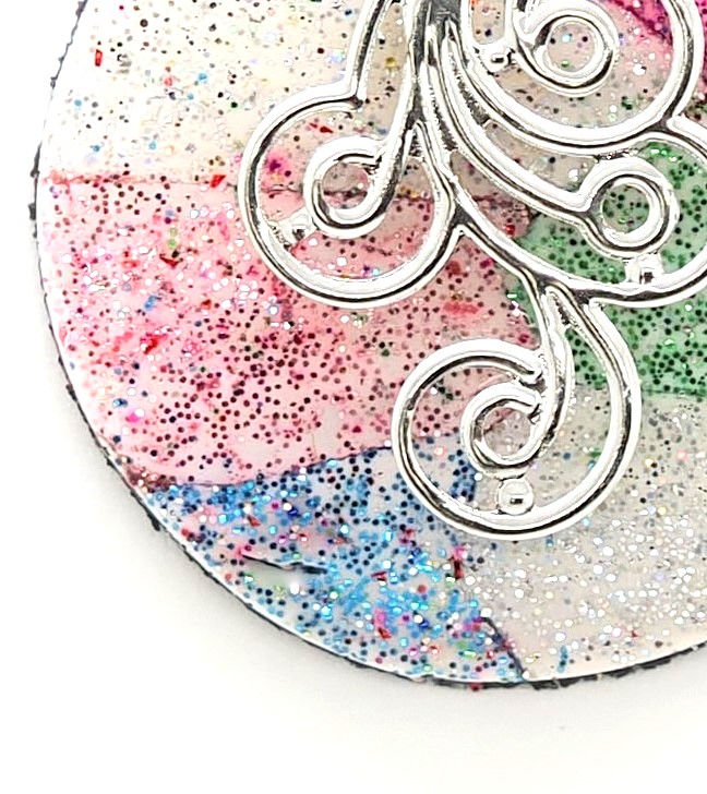 Thumbnail: Glittered Stained Glass Disks