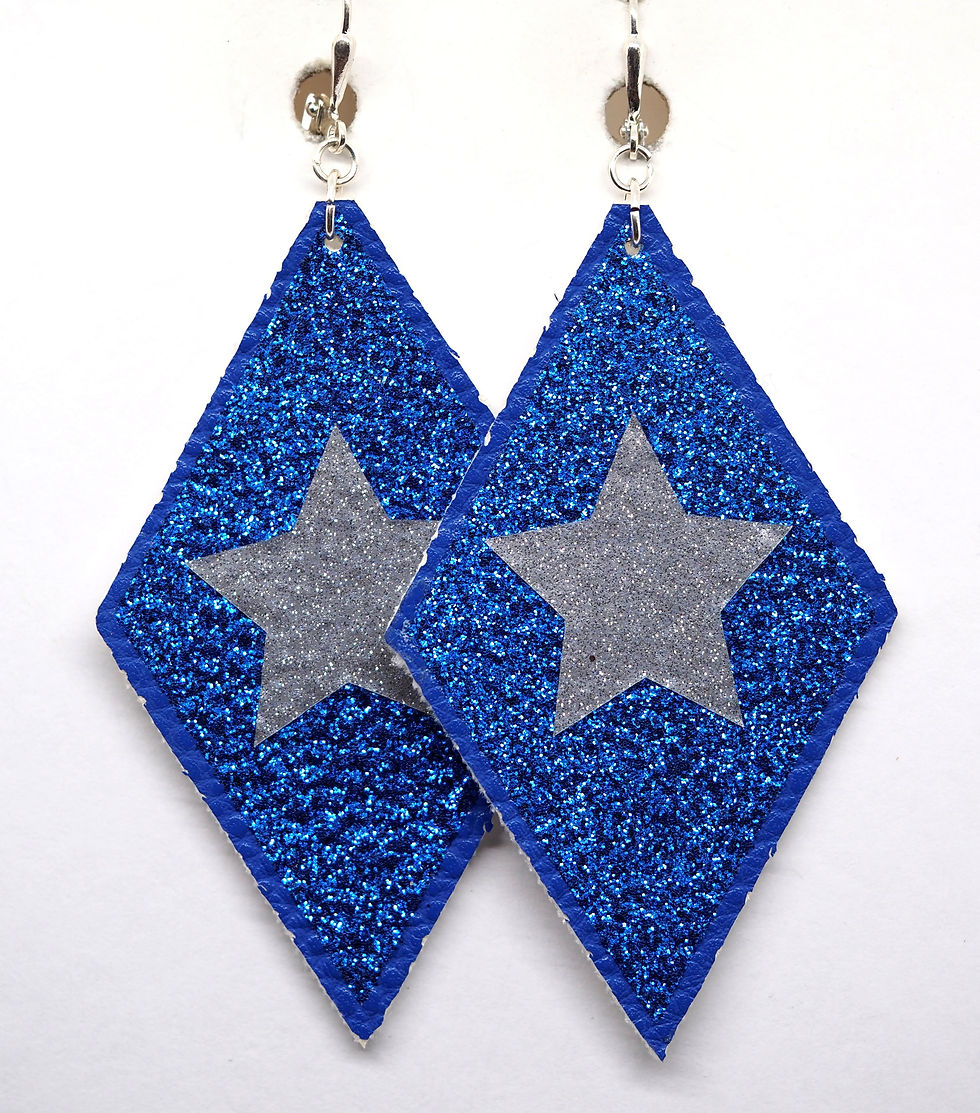 Blue Glitter Diamonds