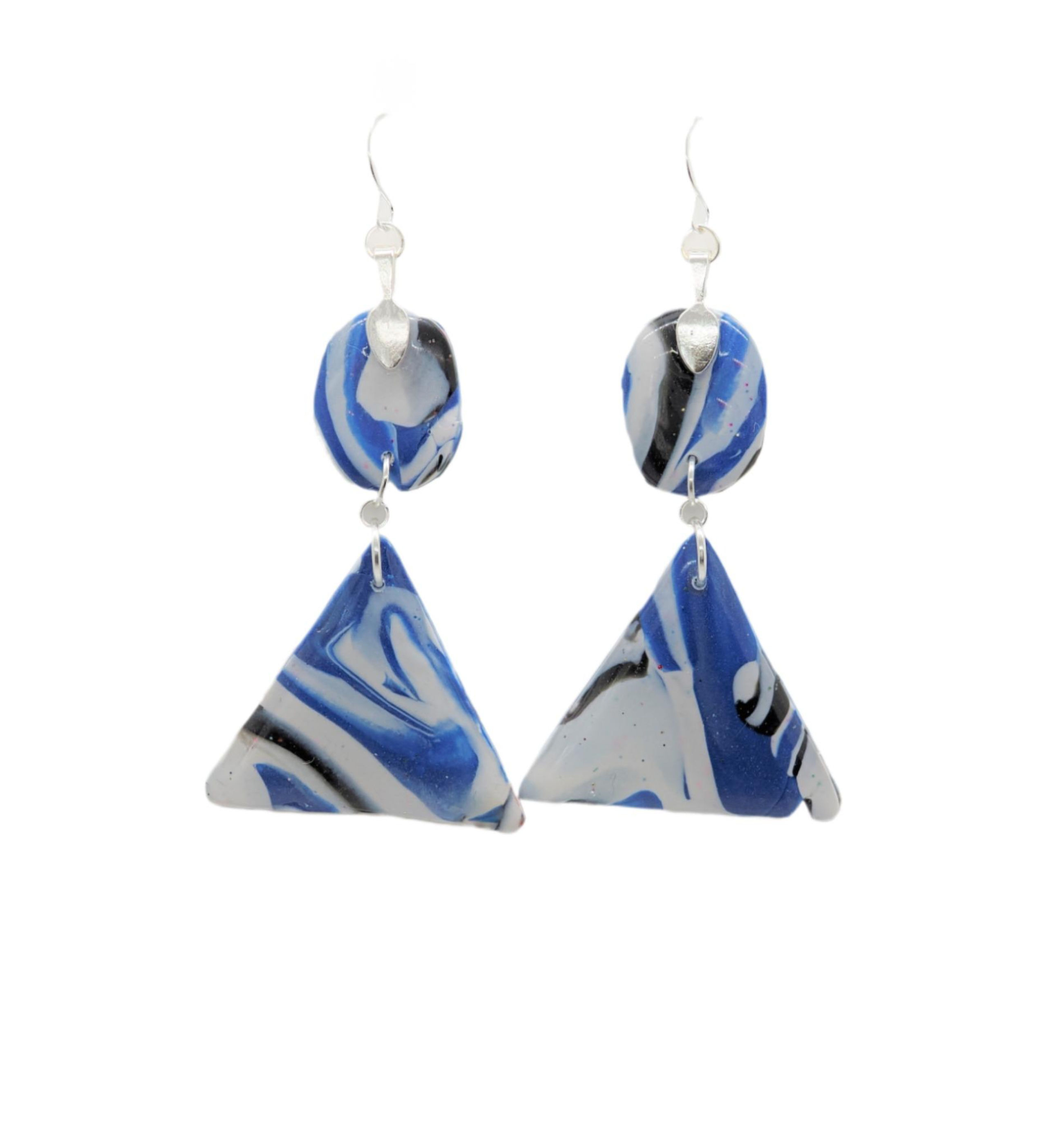 Blue Marbled Shapes