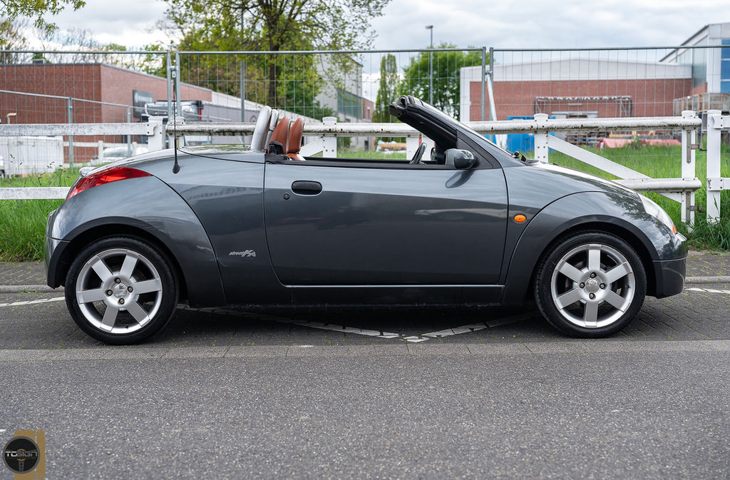 FORD StreetKa Roadster in Caligo-Grau Metallic mit braunen Leder und 2 Jahren frisch TüV by TOSIGN Classics