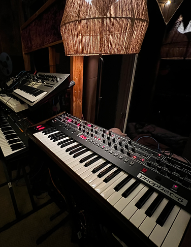 recording studio space tracking keyboards synth record production music