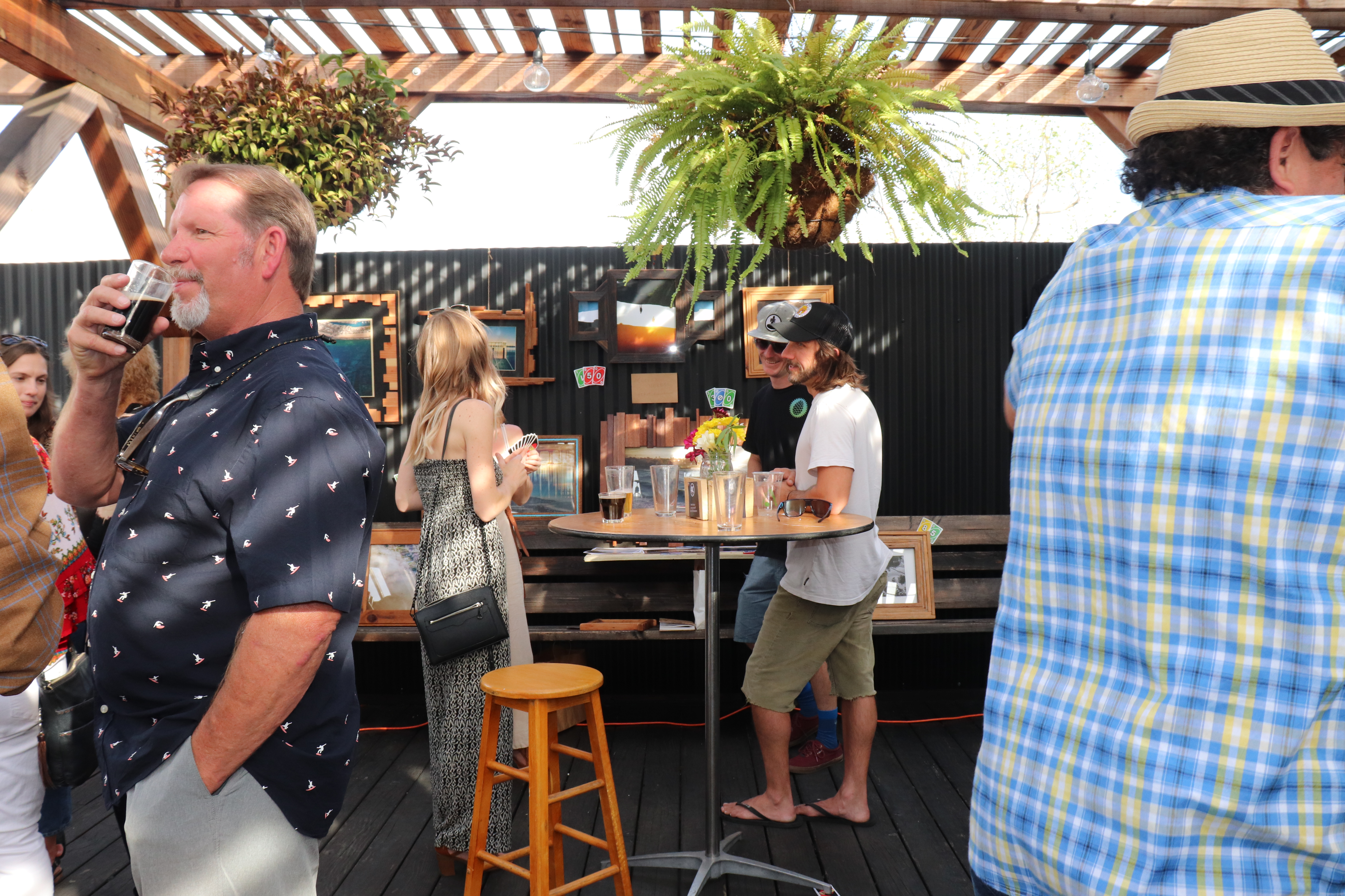 Enjoying the Woodshed Patio