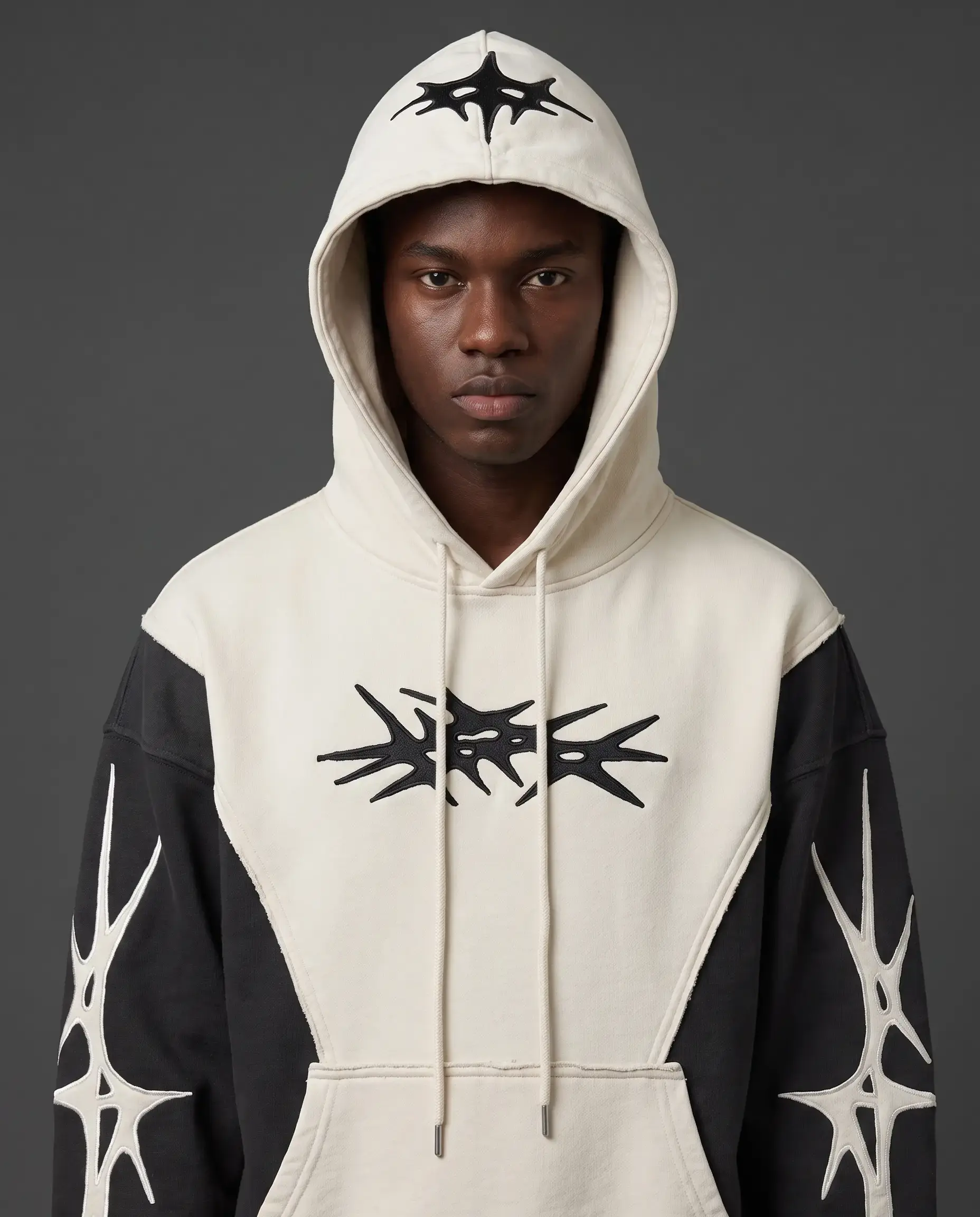 Embroidered Graphic Pullover Hoodie
