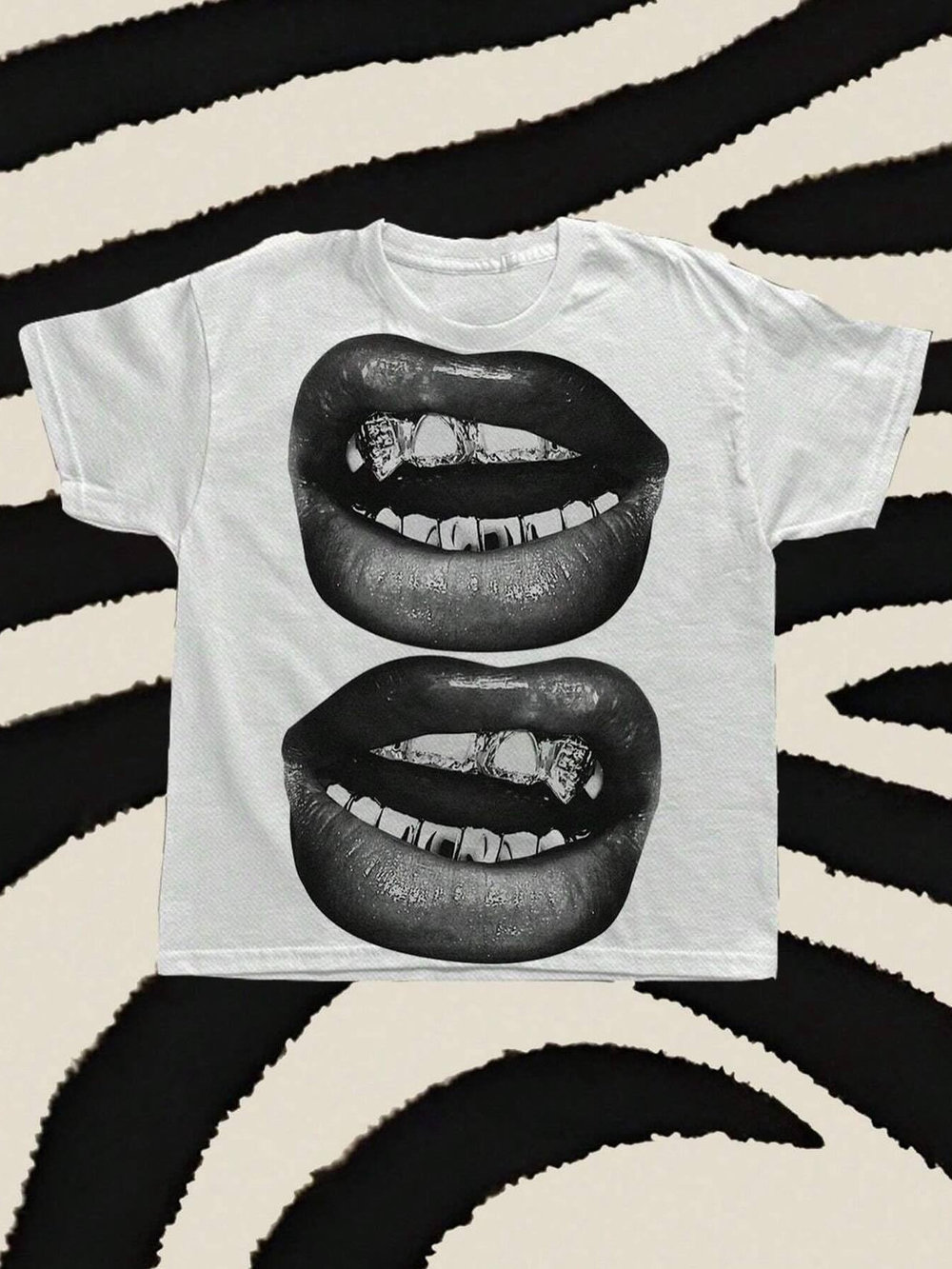 Double Lips Graphic Tee — Bold Streetwear Statement T-Shirt