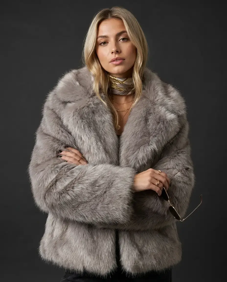 Womens Faux Fur Coat
