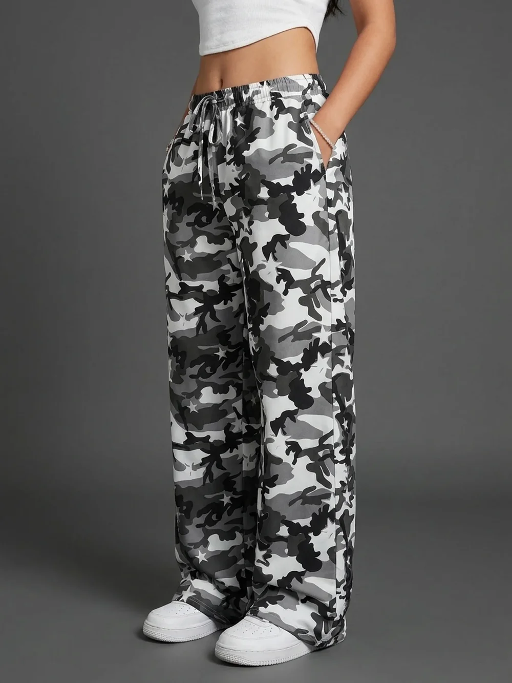 Shadow Camo Wide Leg Pants