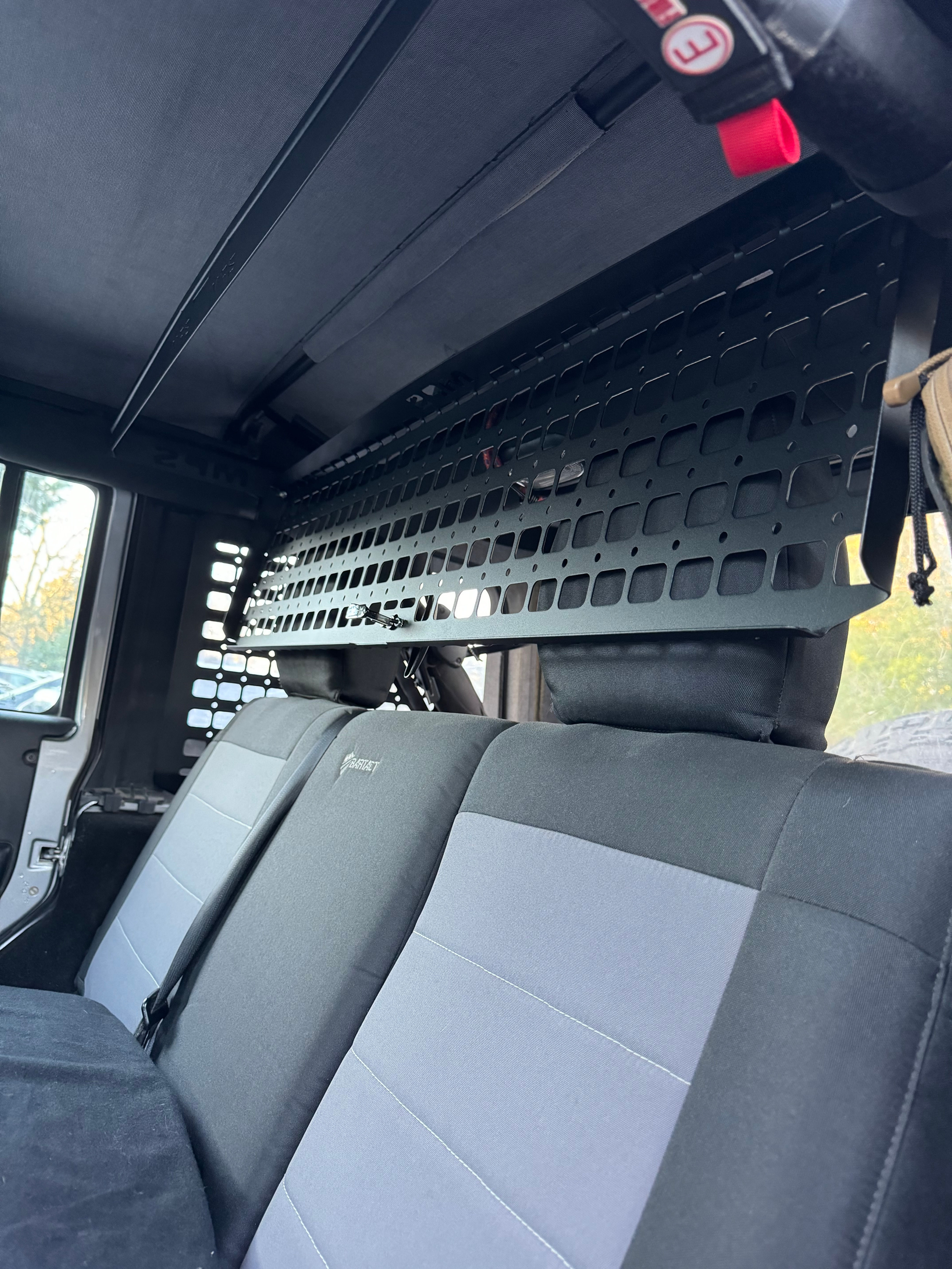 JK, JKU "fold down" REAR OVERHEAD MOLLE PANEL/ TRAY