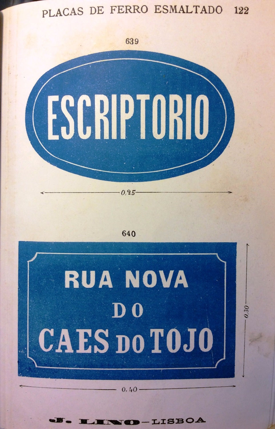 Catálogo J.Lino de 1889