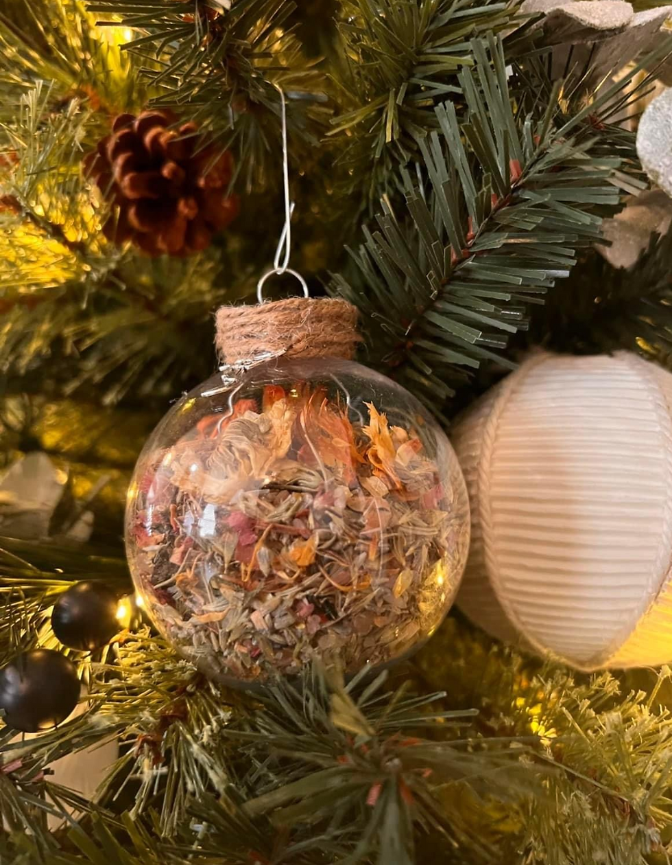 One example of previously made yule ornaments