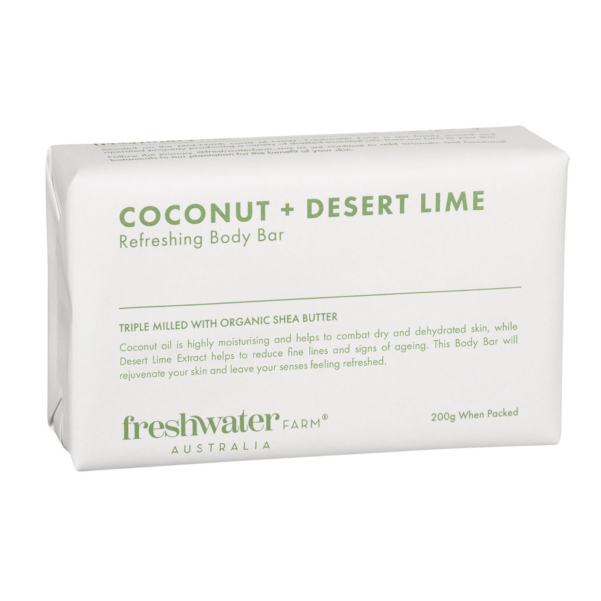 Freshwater Farm -椰子 + 沙漠酸橙清爽香皂 Coconut + Desert Lime Refreshing Body Bar 200g