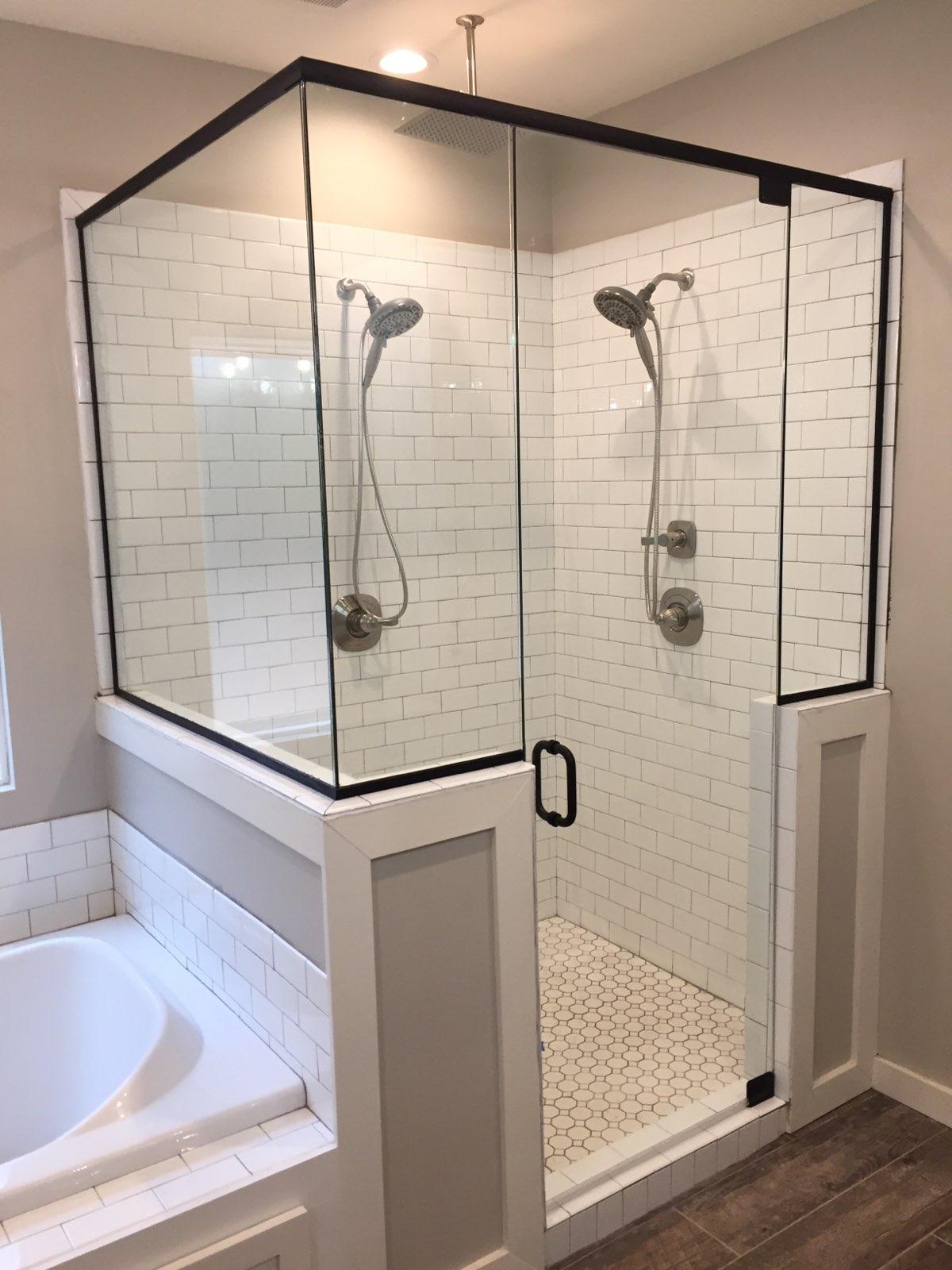 Heavy glass pivot enclosure