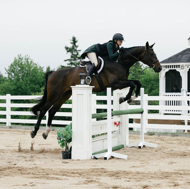 Rhyan and Her Three Horses at the Coveside Show Series