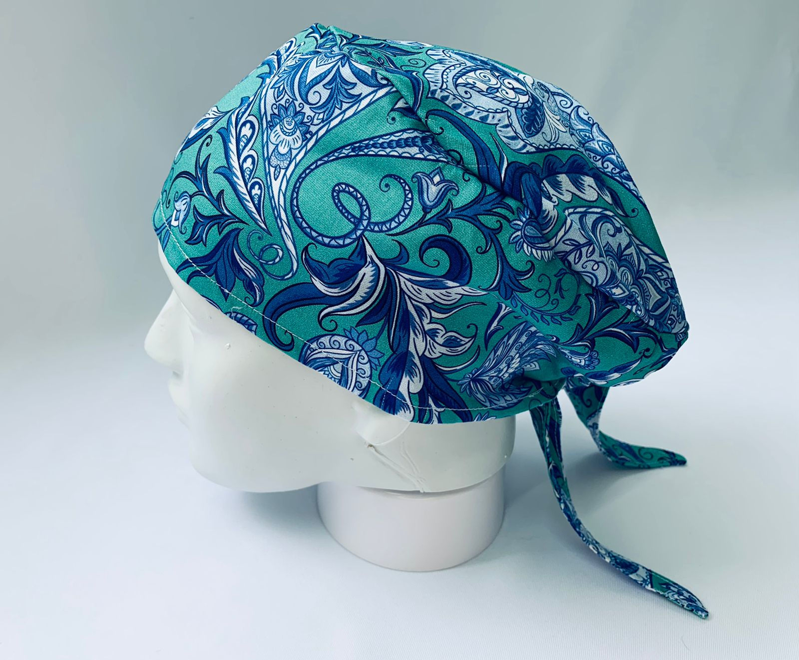 Touca Arabesco Verde e Azul  - Unisex