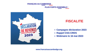 Dossier Avril 2023 - Fiscalité des Français de l'étranger - Invitation webinaire Impôts le 16 mai.