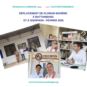 Florian Bohême en déplacement à Battambang