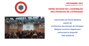 Assemblée des Français de l'étranger - Question sur le SOS COVID-19