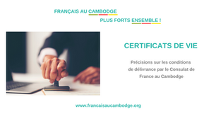 Précisions à propos de la délivrance des certificats de vie.
