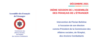 Assemblée des Français de l'étranger - 1ère intervention dans la commission des Affaires sociales