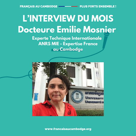 L'interview d'avril 2024 - rencontre avec la Docteure Emilie Mosnier.