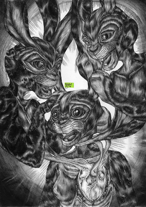 tesebat drawing memory divided two bad people dark relationship not love song