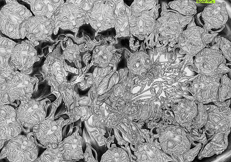 tesebat drawing distorted memory confrontation not love song dark relationship
