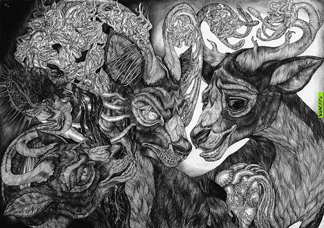 tesebat drawing memory inner voices inside confrontation love