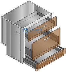 Stainless kitchen cabinet