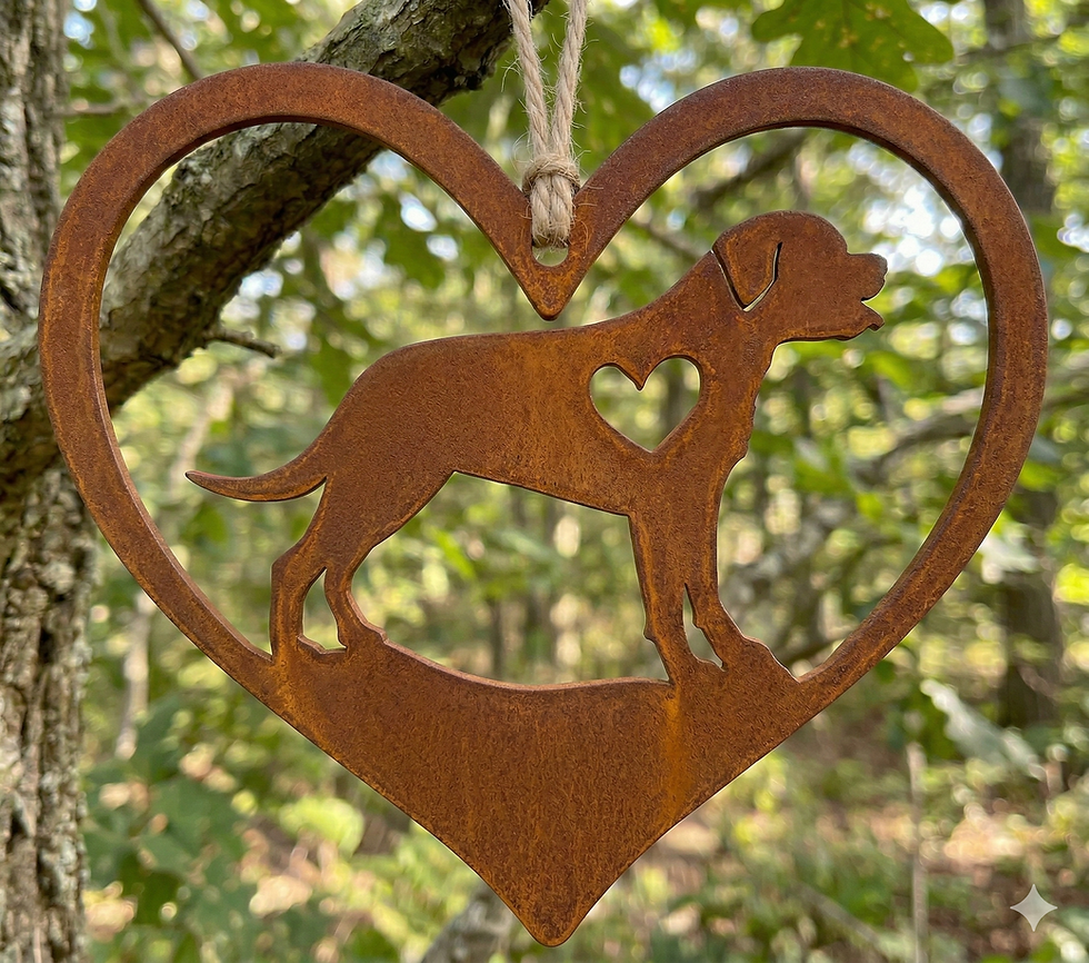 Thumbnail: Rottweiler Hanging Heart Memorial / Decoration