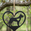 Thumbnail: German Shepherd Dog Hanging Heart Pet Memorial / Decoration