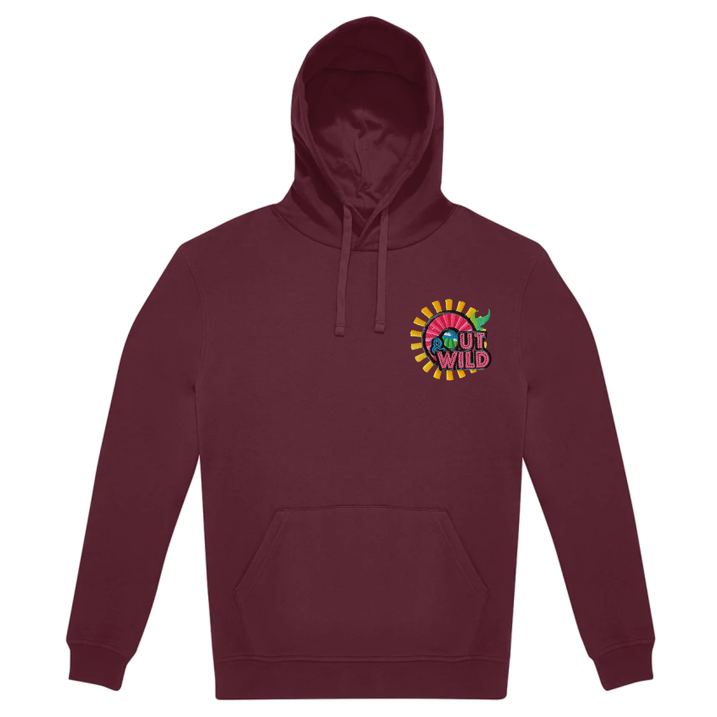 SALE 3XL Burgundy Hoodie Embroidered Design 81 Heart Logo