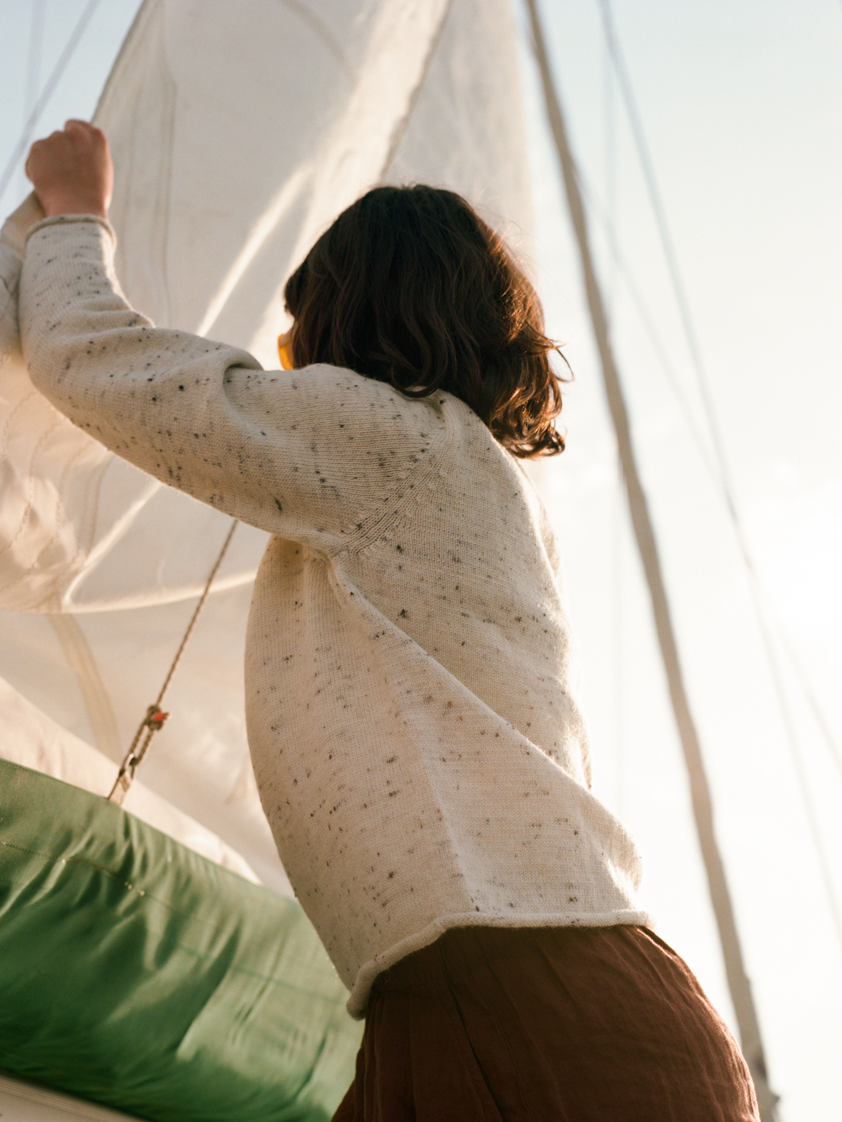 british wool jumper | ecru fleck