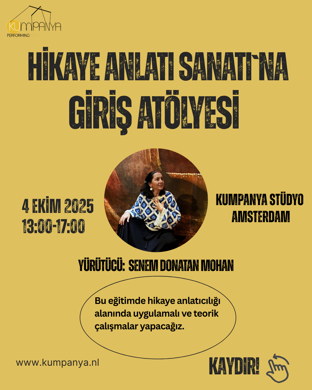 Hikaye Anlatı Sanatı’na Giriş Eğitimi afişi