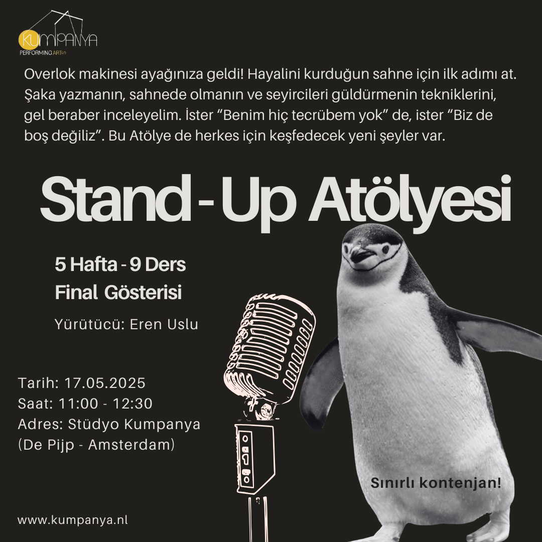 Stand-Up Atölyesi (5 Hafta - 9 Ders + Final Gösterisi) afişi